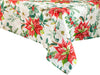 Tovaglia xmas flower in poliestere decorata cm 140x240 8 posti.H&H