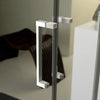 Box doccia angolare Aurora in cristallo 6 mm con profili in PVC apertura centrale riducibile Made in Italy
