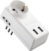 ELECTRALINE - ADATTATORE 1P UNIV.+2PRESE +2 PRESE USB