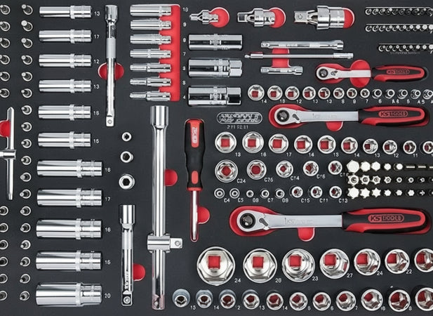 "KS Tools 711.1011Set di bussole/accessori 1/4""-3/8""-1/2"",175pezzi"