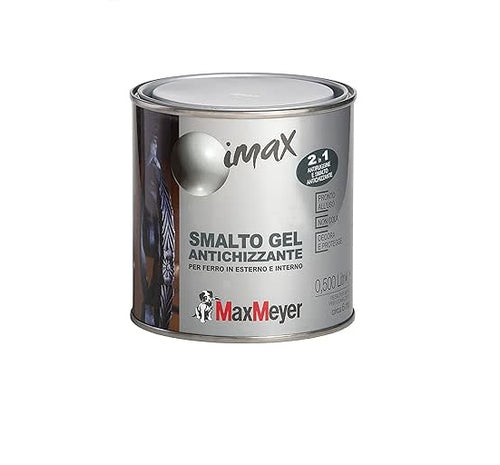 MAX MEYER - IMAX SMALTO DECORATIVO ANTICHIZZANTE 0,5 L GRIGIO GHISA GRANA GROSSA