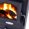 Stufa a legna Karma 7 kW in acciaio verniciato caminetto h 89 cm
