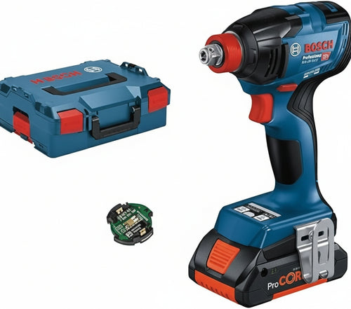 Bosch Professional 18V System Avvitatore a massa battente a batteria GDX 18V-210 C (coppia max. 210 Nm, batteria e caricabatteria non incluse, incl. 1 modulo Bluetooth Low Energy GCY 42, L-BOXX 136)