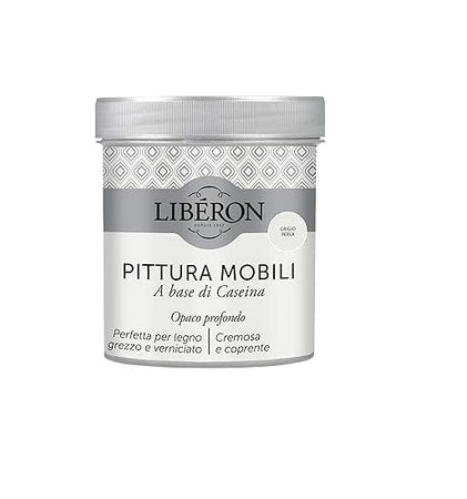 LIBERON - PITTURA MOBILI A BASE DI CASEINAOPACO PROFONDO GRIGIO PERLA 500ML