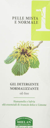 Helan, Linea Viso 1, Gel Detergente Normalizzante, Pelle mista, 150 mL