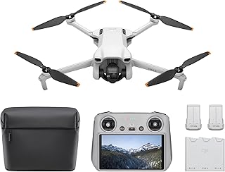 DJI Mini 3 Fly More Combo (DJI RC) - Ultralight Foldable Mini Drone with Camera 4K HDR, Up to 114 Minutes Flight Time (3 Batteries), Vertical Shooting, 3-Axis Gimbal, 10km HD Transmission, C0