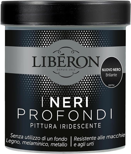 LIBERON - PITTURA IRIDESCENTE I NERI PROFONDI NUOVO NERO BRILLANTE 500ML