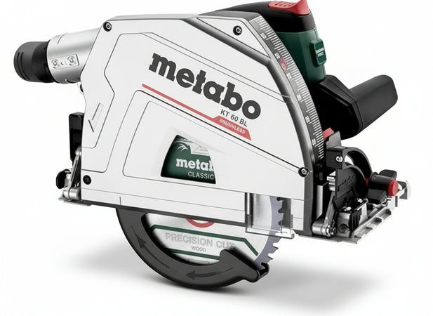 metabo Plunge Circular Saw KT 66 BL - 1200 W, 66 mm Cutting Depth, 165 mm Saw Blade Diameter - Brushless Motor, Precise Guide, Variable Speed, Dust Extraction - Ideal for Woodworking