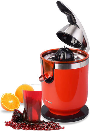 SOGO Estrattore di succo  di agrumi e melograni 300W spremiagrumi  / acciaio inox / 2 coni / 0,6L