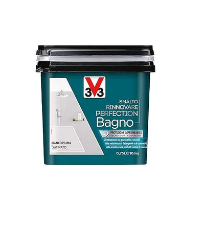 V33 - SMALTO RINNOVARE PERFECTION BAGNO 750ML BIANCO PIUMA SATINATO