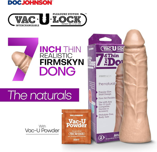 Dildo Docjohnson 7 in 17,8 cm realistico Made in USA completo di palle anche per strapon