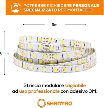 SHANYAO - SET 5 MT STRIP LED P&P 1530 LUM.L.C