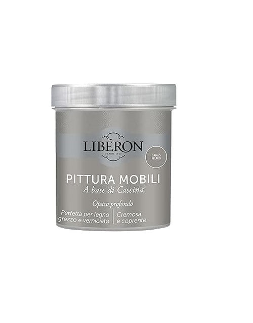 LIBERON - PITTURA MOBILI A BASE DI CASEINAOPACO PROFONDO GRIGIO FELTRO 500ML