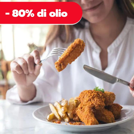 Friggitrice ad aria elettrica "Eldorada maxi" ideale per tutti i tipi di frittura, capacità 5 litri