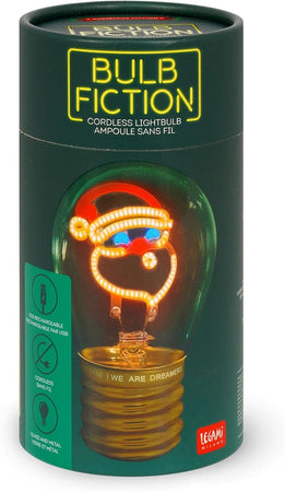 Legami Lampada da Tavolo a forma di Lampadina, For Indoor Use Only, Ricaricabile con Cavo USB, Senza Fili, Tema Santa Claus