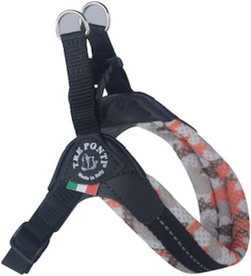 Pettorina Tre Ponti Easy Fit Sottopancia Regolabile Arancione Mimetico per Cani