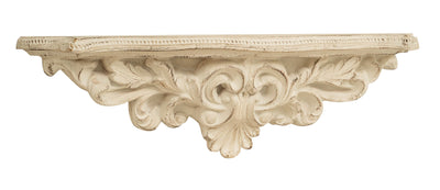 Biscottini MENSOLA A MURO IN LEGNO FINITURA BIANCA ANTICATA L45XPR12,5XH14 cm MADE IN ITALY