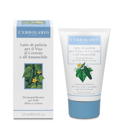 Latte di Pulizia per Pelli Miste e Grasse al Cetriolo e Amamelide 125ml