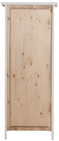 Biscottini Biscottini Stipetto Country Legno Massello Tiglio Bianco Anticato 40x25x98 Made