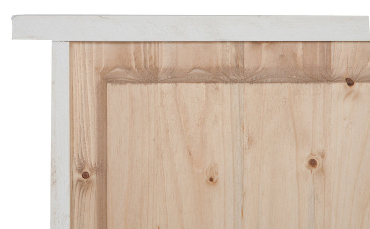 Biscottini Biscottini Stipetto Country Legno Massello Tiglio Bianco Anticato 40x25x98 Made