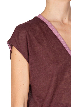 OTTOD'AME Ottod'ame - T-shirt - 450382 - Prugna da donna