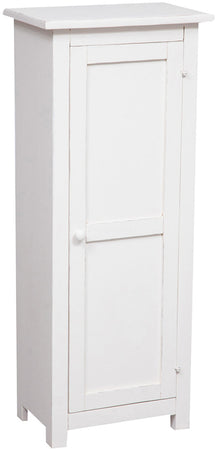 Biscottini Biscottini Stipetto Country Legno Massello Tiglio Bianco Anticato 40x25x98 Made