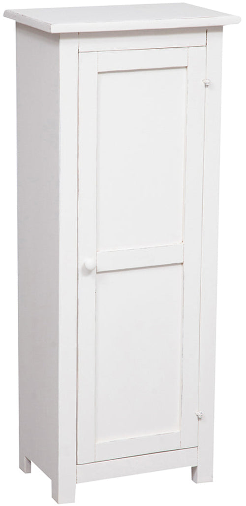 Biscottini Biscottini Stipetto Country Legno Massello Tiglio Bianco Anticato 40x25x98 Made