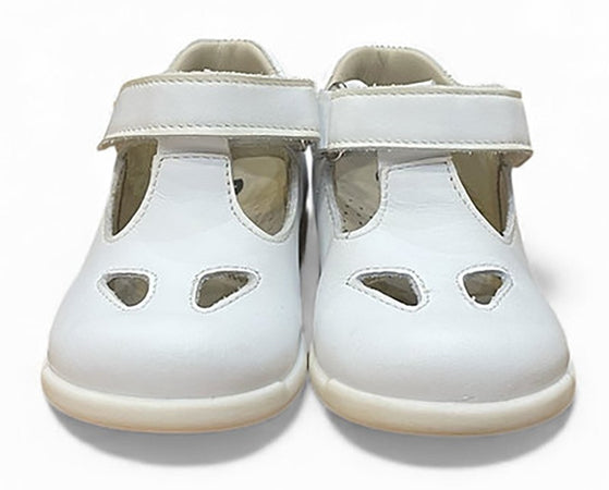 Scarpe bimbo bimba bianche occhietti occhio di bue battesimo cerimonia Rossano Made in Italy