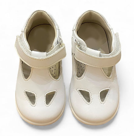 Scarpe bimbo bimba bianche occhietti occhio di bue battesimo cerimonia Rossano Made in Italy