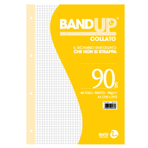 Blocco Collato Forati Rinforzati Bandup A4 90Gr 40Fg 5Mm Bm