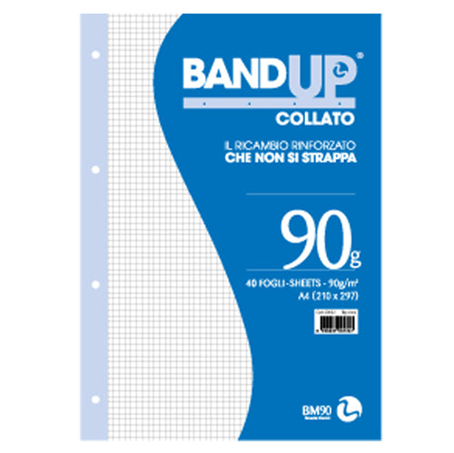 Blocco Collato Forati Rinforzati Bandup A4 90Gr 40Fg 4Mm Bm