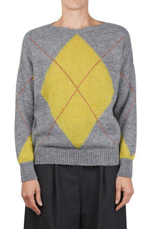 LA FEMME BLANCHE La Femme Blanche - Maglia - 461454 - Grigio/Giallo da donna