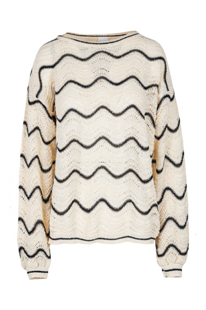 LA FEMME BLANCHE La Femme Blanche - Maglia - 451436 - Panna/Nero da donna