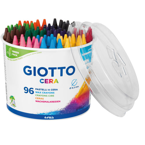 Barattolo 96 Pastelli Cera 90Mm D 8.5Mm Giotto