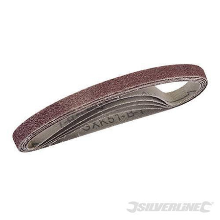Nastri abrasivi 10 x 330 mm in ossido di alluminio per levigatrici a nastro silverline Silverline
