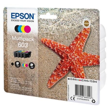 EPSON CARTUCCIA 603 MULTIPACK INKJET STELLA MARINA 4 COLORI