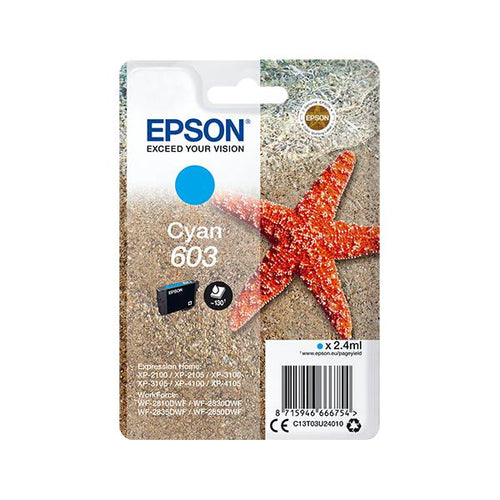 EPSON 603 CIANO (C13T03U24010) - CARTUCCIA ORIGINALE