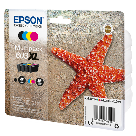 Epson 603XL Multipack - Confezione da 4 - XL - Nero, Giallo, Ciano, Magenta