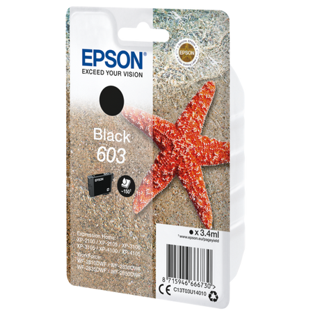 EPSON 603 BLACK (C13T03U14010) - CARTUCCIA ORIGINALE