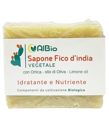 Sapone Vegetale naturale a base di pala Fico d’India, pelle secca, nutriente, detersione viso 100g