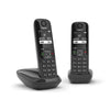 GIGASET AS690A DUO (NERO) - TELEFONO CORDLESS DOPPIO - VIVAVOCE - SEGRETERIA