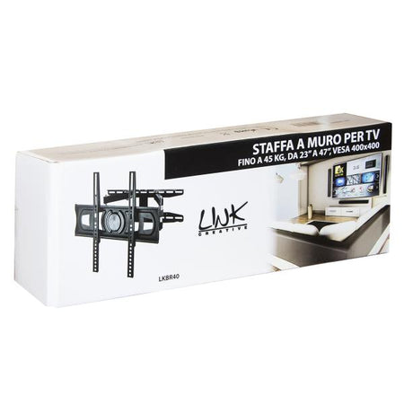 Staffa Tv/monitor 23/47 Vesa Bk Max45kg/400*400/incli E Lunghezza