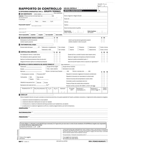 25 Rapporti Di Contr. Efficienza Energ.T1 Gruppi Term. 29,7X21Cm Snap3C. E9091T1