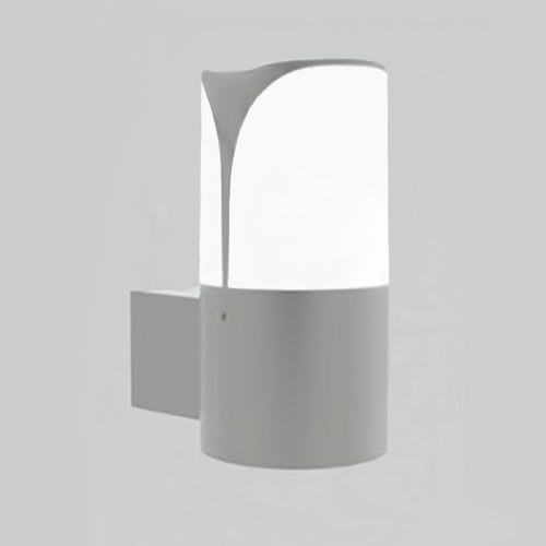 Applique esterno Gea Led STELE UP GES723 E27 LED IP44 alluminio grigio lampada parete moderna