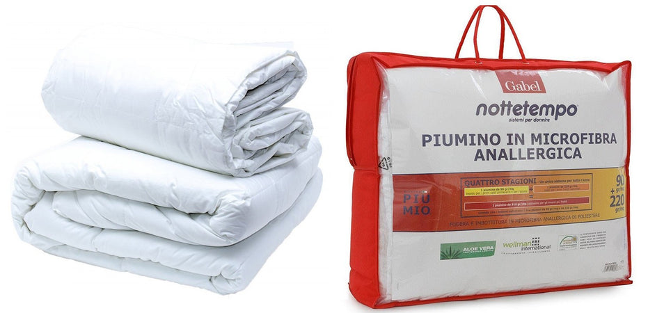 PIUMINO MATRIMONIALE QUATTRO STAGIONI IN MICROFIBRA ANALLERGICA NOTTETEMPO GABEL