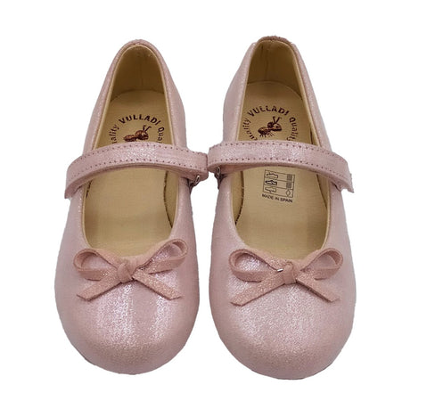 Ballerine Bambina cerimonia argento e rosa dal 22 al 34 Vul-ladì