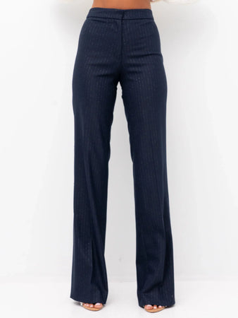 Pantalone palazzo gessato