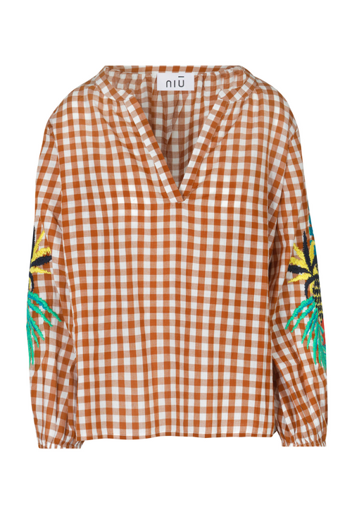 NIU - Blusa - 450221 - Fantasia Arancione da donna