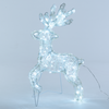 Decorazione natalizia Renna galoppante 3D con led bianco per uso interno ed esterno