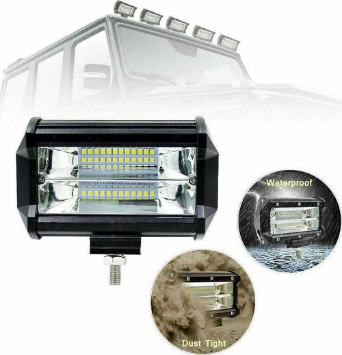 72W Luce 24 LED Faro Lampada da Lavoro Faretto Auto Barca Camion JEEP 6000K Illuminazione/Illuminazione per esterni/Proiettori Zencoccostore - Formia, Commerciovirtuoso.it